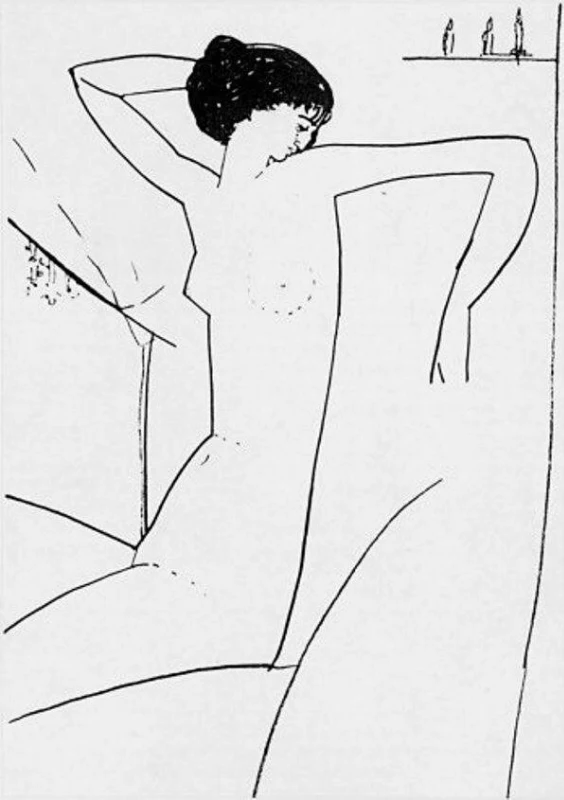 А. Модильяни. Портрет А. А. Ахматовой. 1911 год. Бумага, карандаш. Частное собрание.