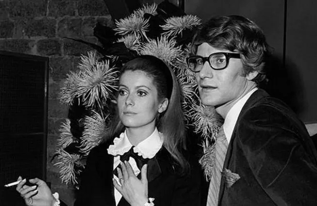 Катрин Денев и Ив Сен-Лоран