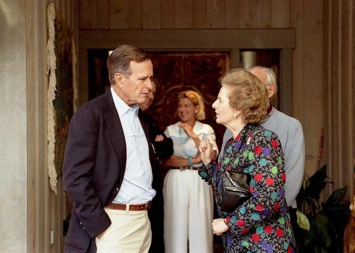 Президент США Буш и Маргарет Тэтчер в 1990 году. Фото: George Bush Presidential Library